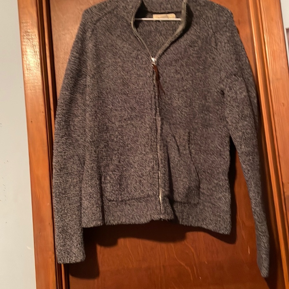 Soft zip up jacket. Worn twice. Beautiful blue/gray color combo.